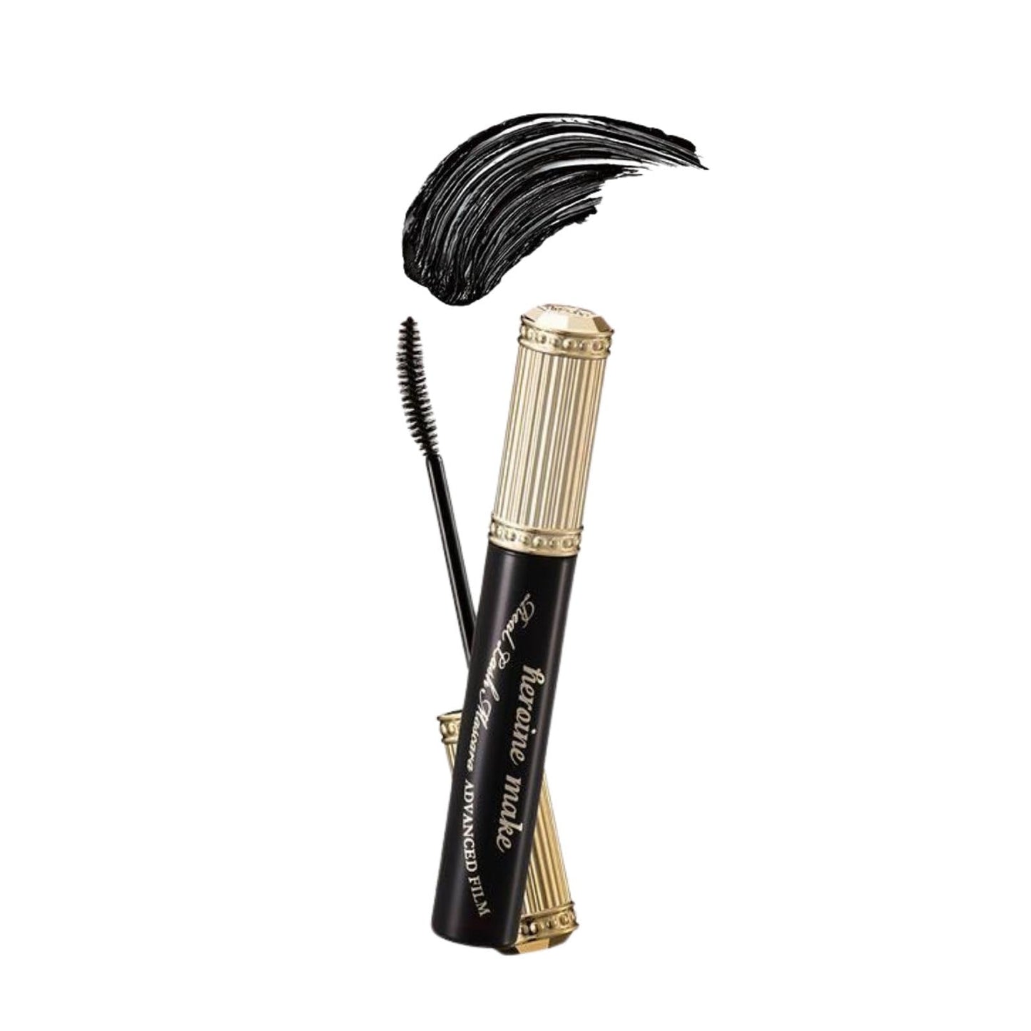 HEROINE MAKE by KISSME Brown Mascara Waterproof, MASCARA Volume and Length with Argan Oil, Camellia & Wild Rose Oil, Smudge-Proof and Long-Lasting Mascara for Women, Made in Japan, DARK BROWN, 1EA