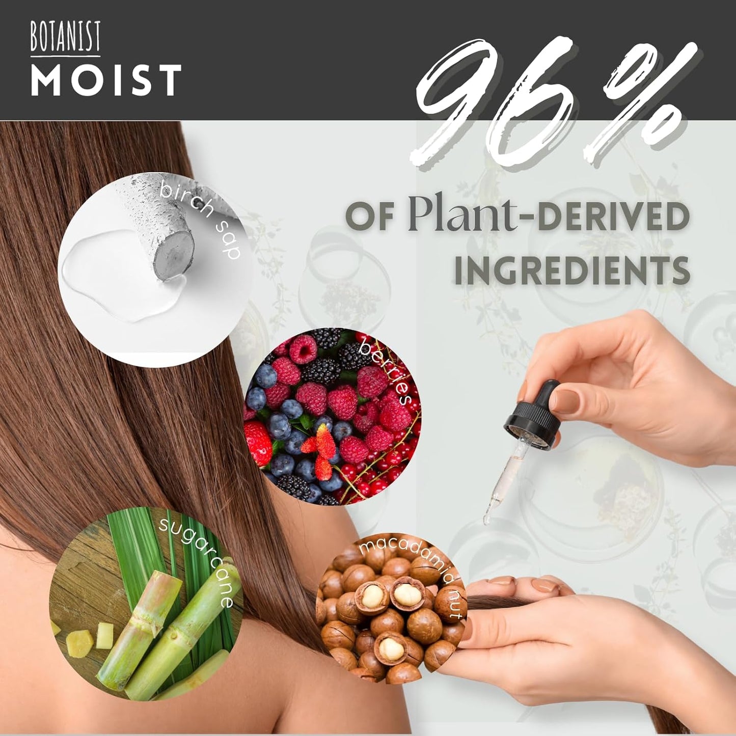 Natural Conditioner for Women, Organic Conditioner for Men with Planted-Protein, Rice Extract, Avocado Oil& Collagen, HYDRATING CONDITIONER from Japan, MOIST 16.2 Fl Oz APPLE & BERRY