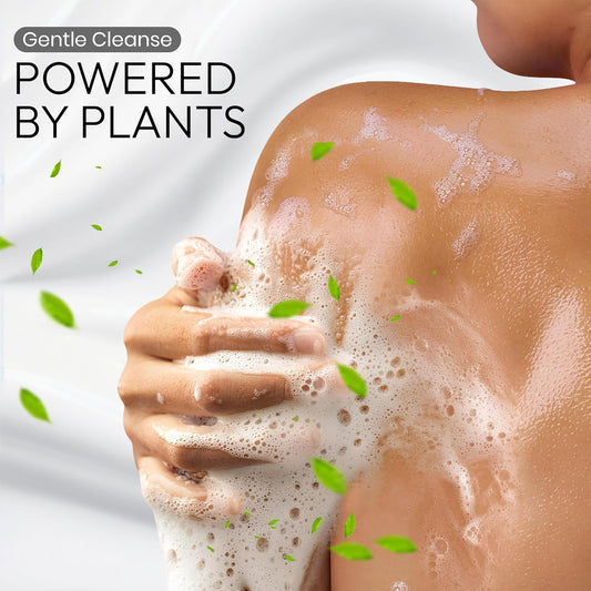 Shea Butter Body Wash Foaming for Sensitive & Dry Skin, Organic Liquid Soap for Women & Men with Botanical Buttermilk from Japan, Sulfate & Paraben Free, Rose & White Peach, 15.2 Fl Oz